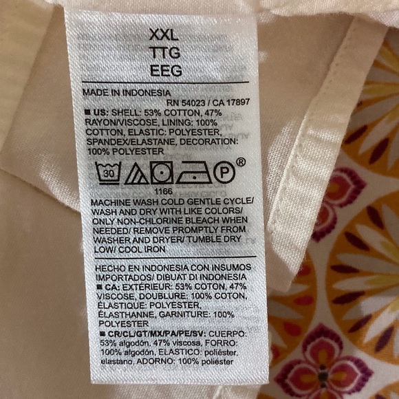 Old Navy Cream Puff-Sleeve Embroidered Tiered Mini Swing Dress w/Smocking - Picture 8 of 10